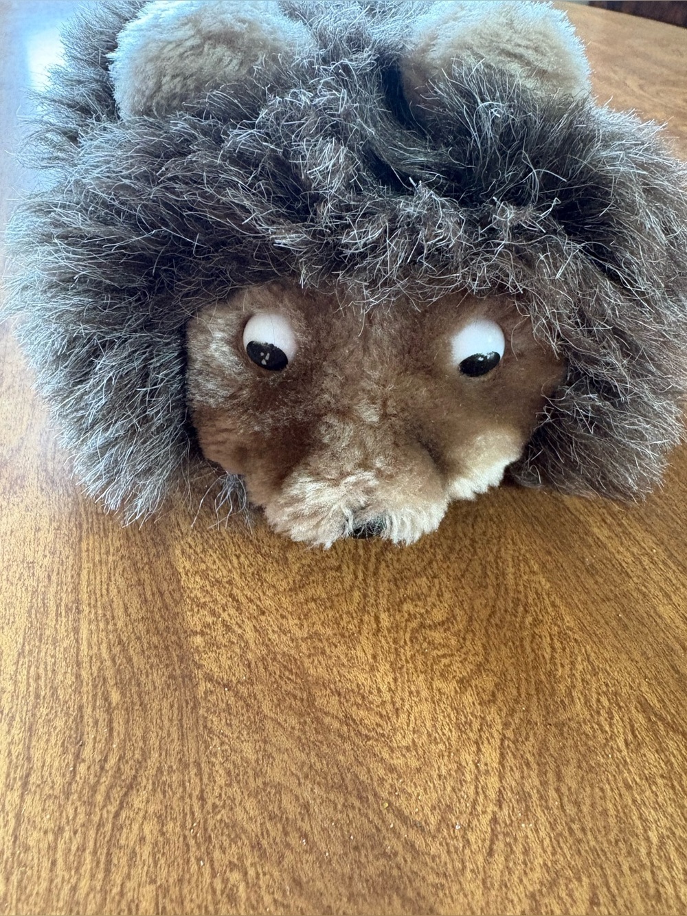 Vintage Plush Brown Hedgehog Stuffed Animal